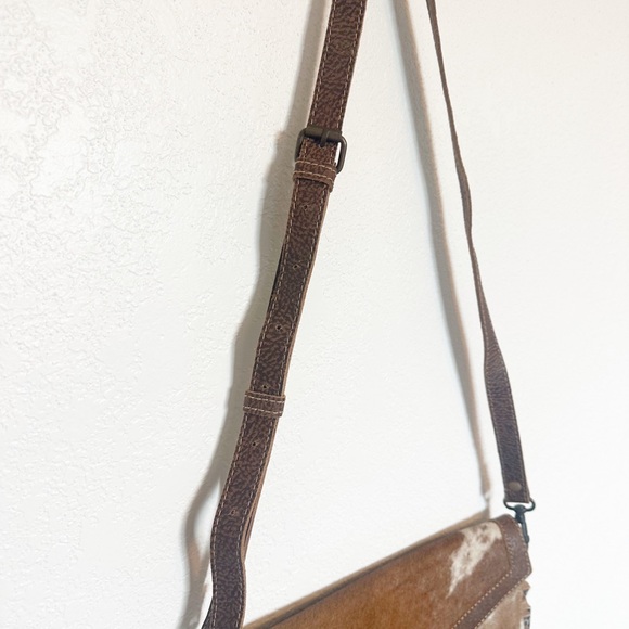 Cowhide Fringe Crossbody Myra Bag - Picture 5 of 8